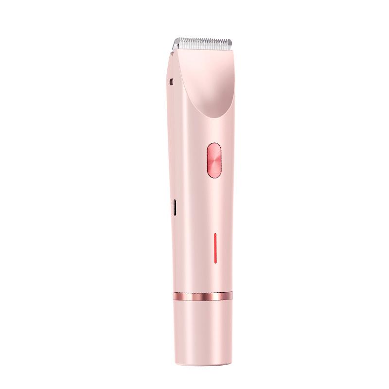 2 in 1 IPX7 Anti-Wasser-Folienrasierer für Frauen, rosa, elektrischer Rasierer für Frauen, Rasur, Haarentfernung, Achselhaarschneider für Damen, USB-C-Aufladung