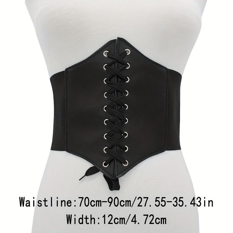 Neue Korsett Punk Schwarz Breiten Gürtel Pu Leder Abnehmen Körper Gürtel für Frauen Elastische Hohe Taille Gürtel Weibliche Cummerbunds