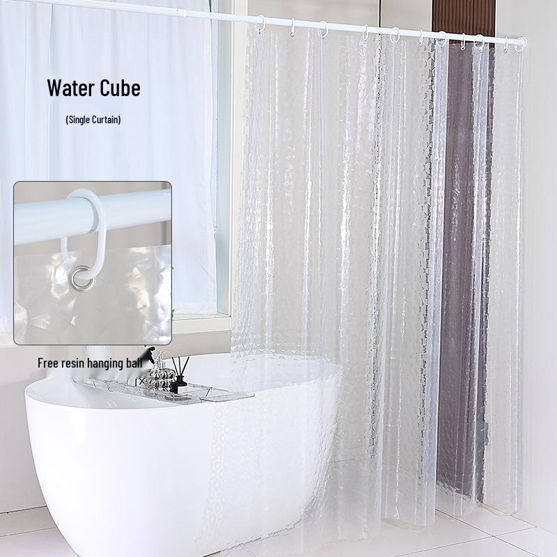 EVA Eco-Friendly Splash-Proof Shower Curtain, Thickened Style for Bathroom