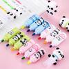 1pcs 3 in 1Cartoon Panda Three Color Splice Highlighter Pen Student Creative DIY Colorful Hand Ledger Stroke Key Marker Pen
