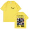 Rapper Los Parras Tour TShirts Harajuku Double Sided Print Summer Graphic Oversized Hip Hop Tshirts ONeck Cozy Men Tops Unisex
