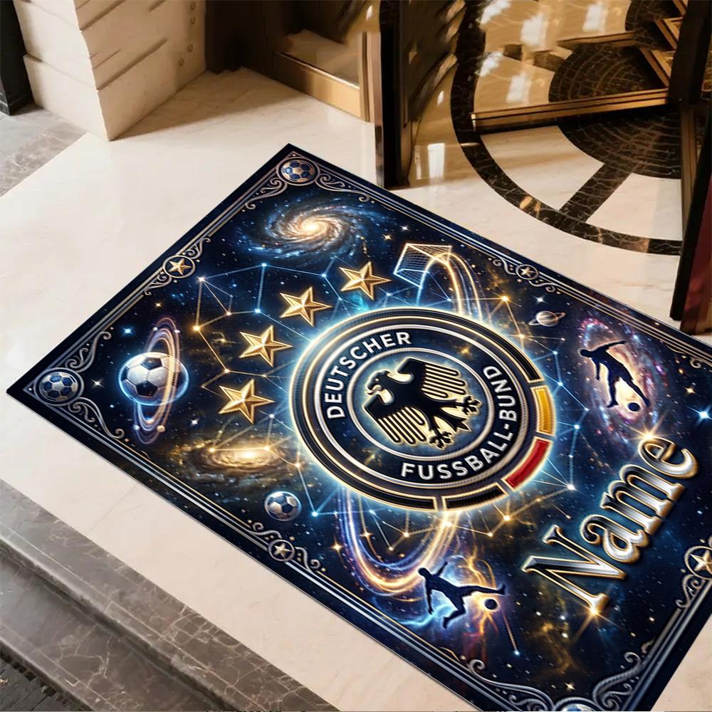 Germany Football Badge Carpet Perfect for Outdoor Entryway Study room Kitchen Anti-slip Rug Anime Office Decor Perfect Gift for Friends & Family