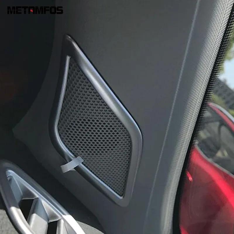 For MG Zs SUV 2017 2018 Carbon Fiber Window A Pillar Speaker Loudspeaker Cover Trim Interior Accessories