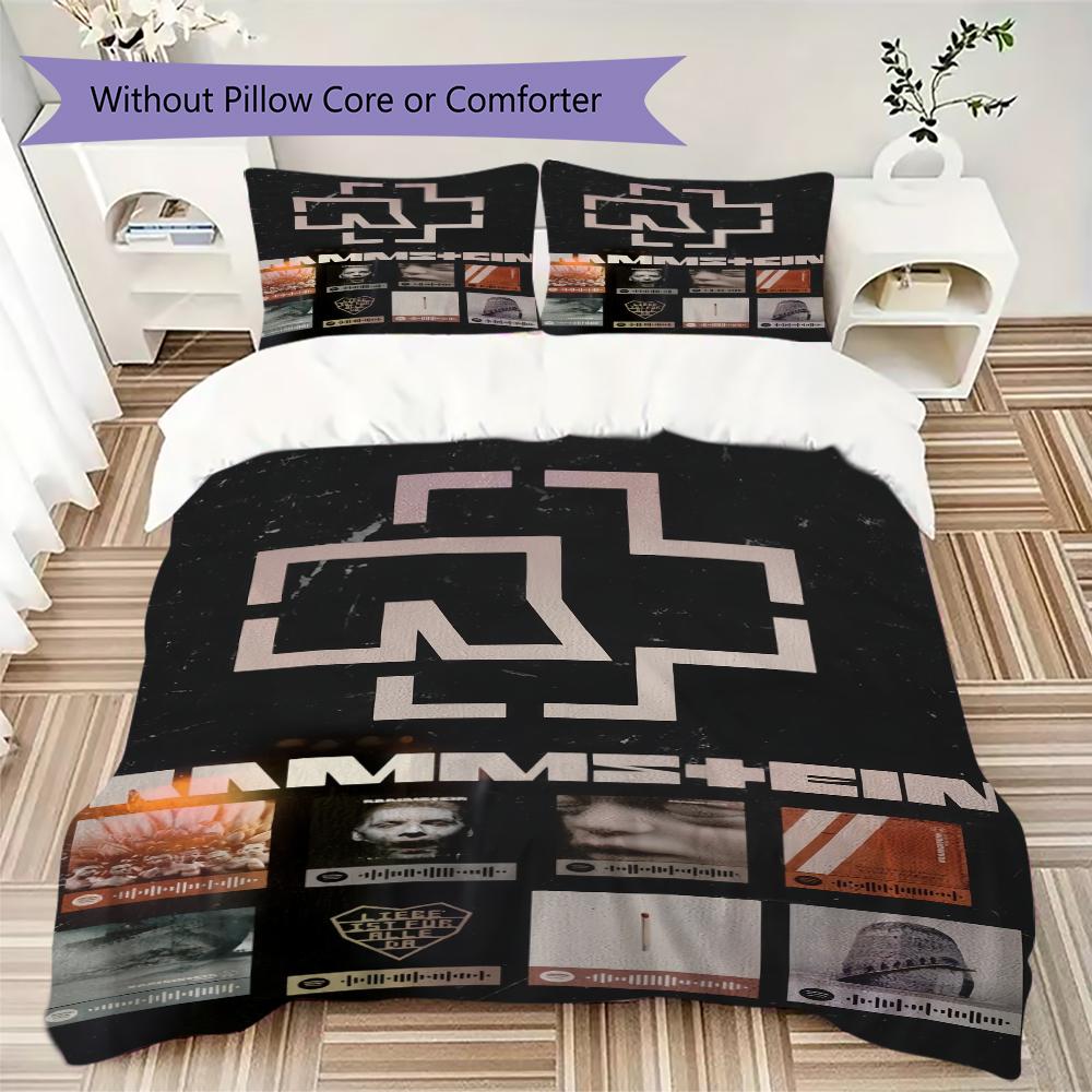 Rammstein German Industrial Metal Band Bedding Without Core 1 Duvet Cover 2 Pillowcase Without Core Soft And Comfortable