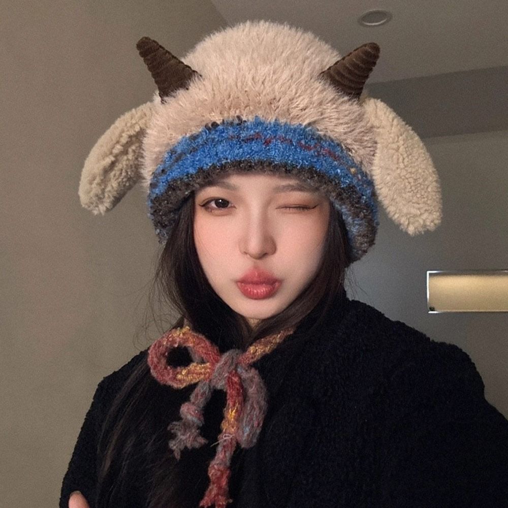 Fashion Thick Knitted Hat Warm Ear Protection Beanies Hat Pullover Hats