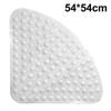 Sector Bath Mat 54*54cm Pvc Sector Anti-slip Bathroom Mat For Shower Room Rug With Suction Cups Bathtub Carpet For Bathroom