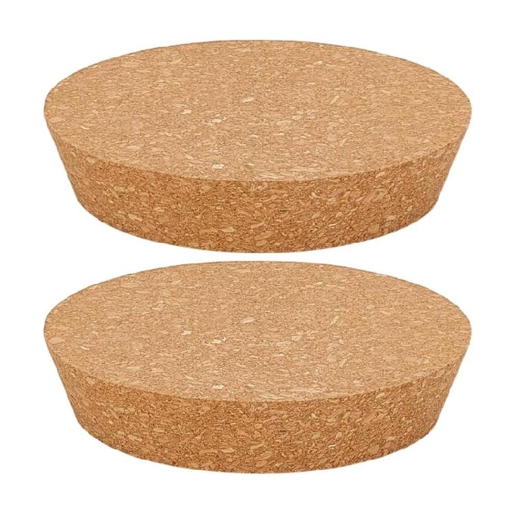 2Pcs Cork Bottle Stoppers Tapered Cork Plugs Cork Canning Jar Lids Wood Tapered Cork Plugs Wooden Home Brewing