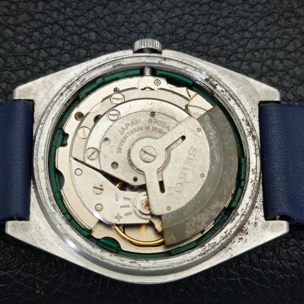 JAPONSKÉ VINTAGE SEIKO 5 AUTOMATICKÉ 6309A PÁNSKÉ HODINKY S MODRÝM CIFERNÍKEM a500834-5 R154-a500834