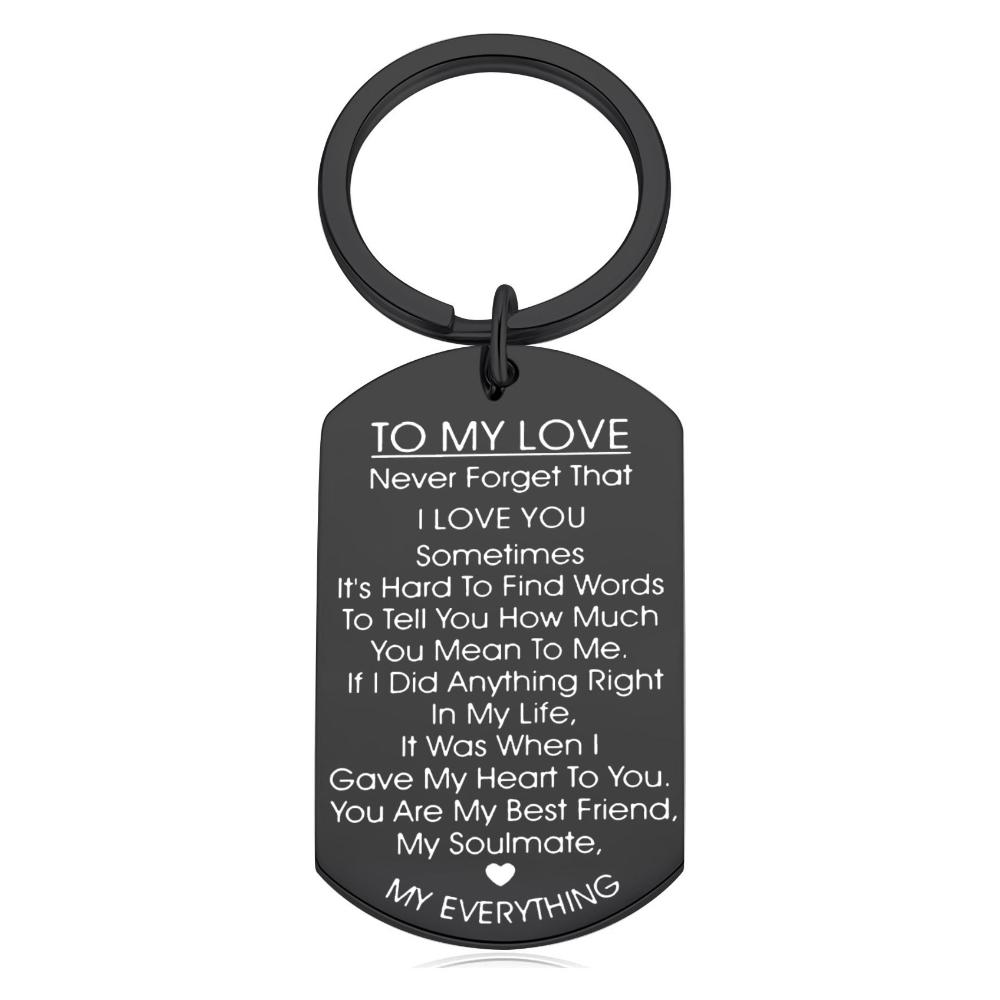 Wife Wedding Boyfriend Anniversary Lover Gifts Keychain Valentines Day Key Ring TO MY LOVE