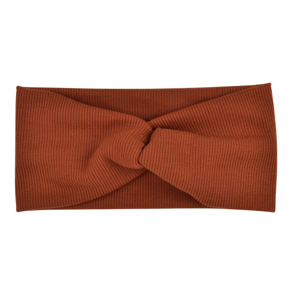 Large Size Baby Headband Girls Yoga Sport Kids Children Adult Women Bandage Solid Twisted Knotted Soft Hair Accessories Turban