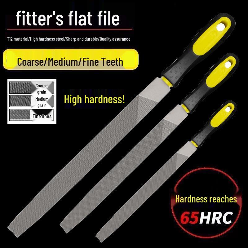 

Плоский напильник по металлу и дереву с крупной и мелкой насечкой B17 Handle 4-inch Flat File [Fine Teeth]