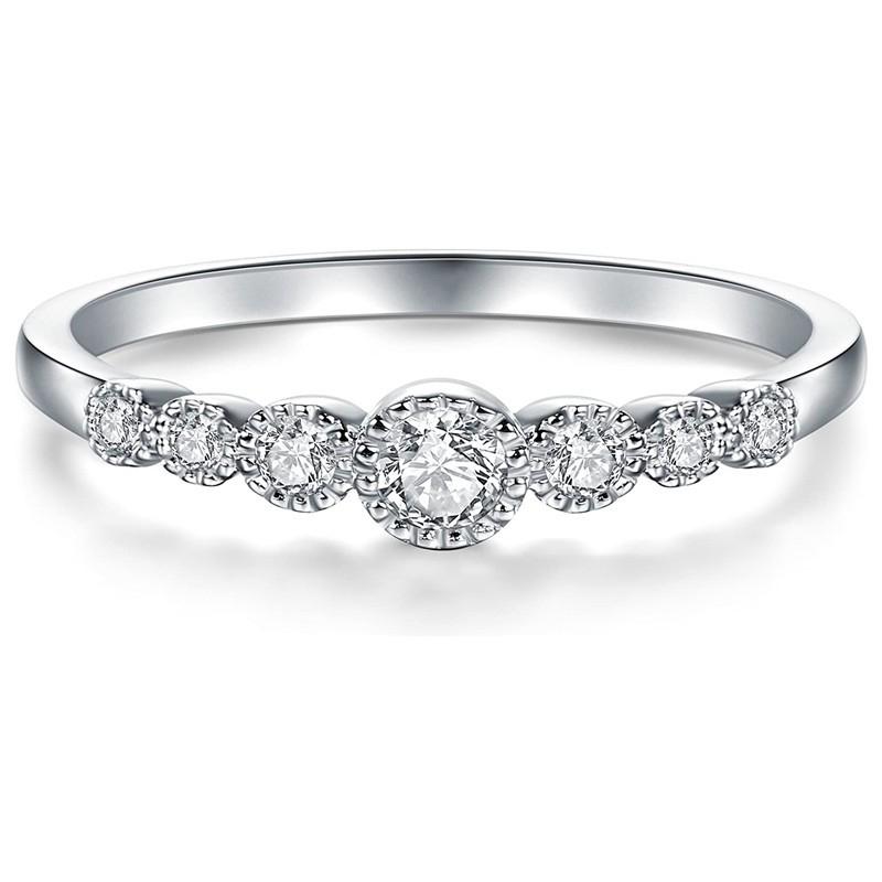 

Обручальное кольцо цвета Huitan для женщин, роскошное, круглое, с кубическим цирконием, простое, элегантное, женское, модное ювелирное изделие 10