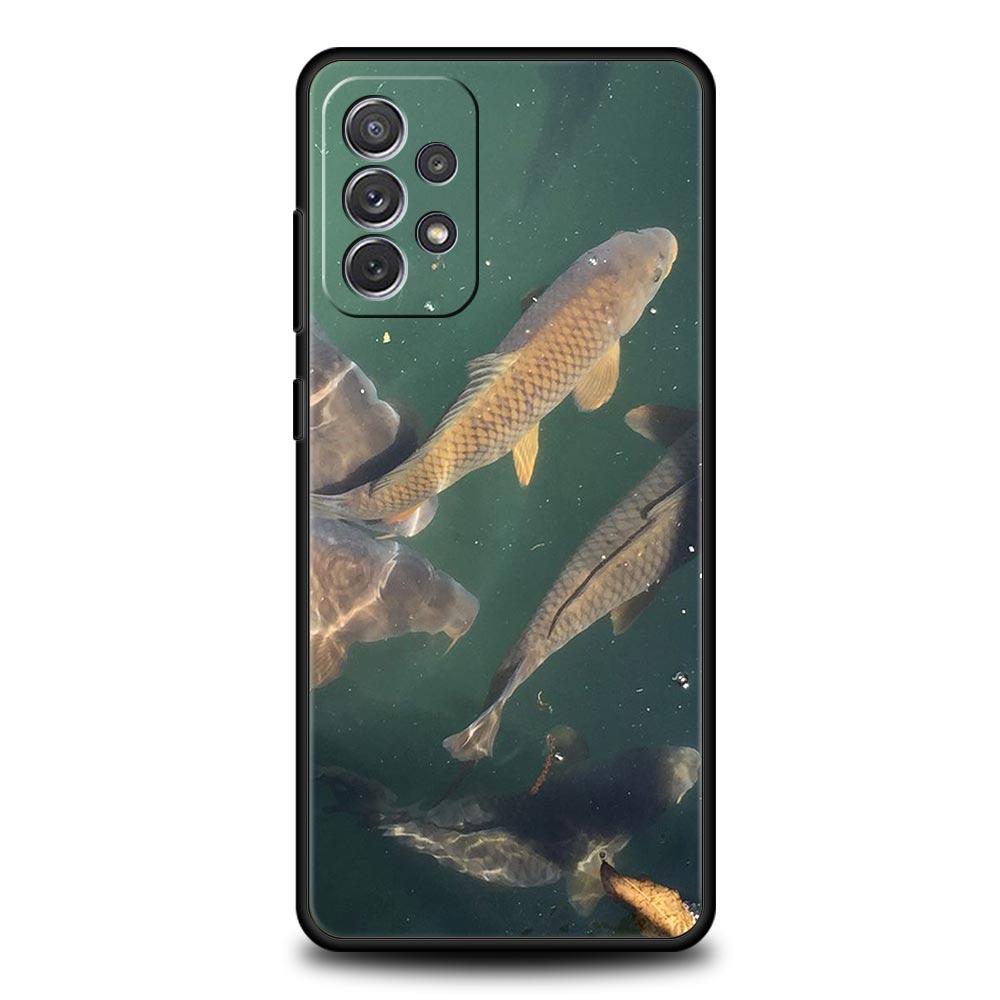 Phone Case For Samsung Galaxy A15 A13 A51 A71 A41 A31 A21S A03S A05 A35 A32 A55 A23 A25 A33 A53 A73 5G Cover Carp Fishing Fish