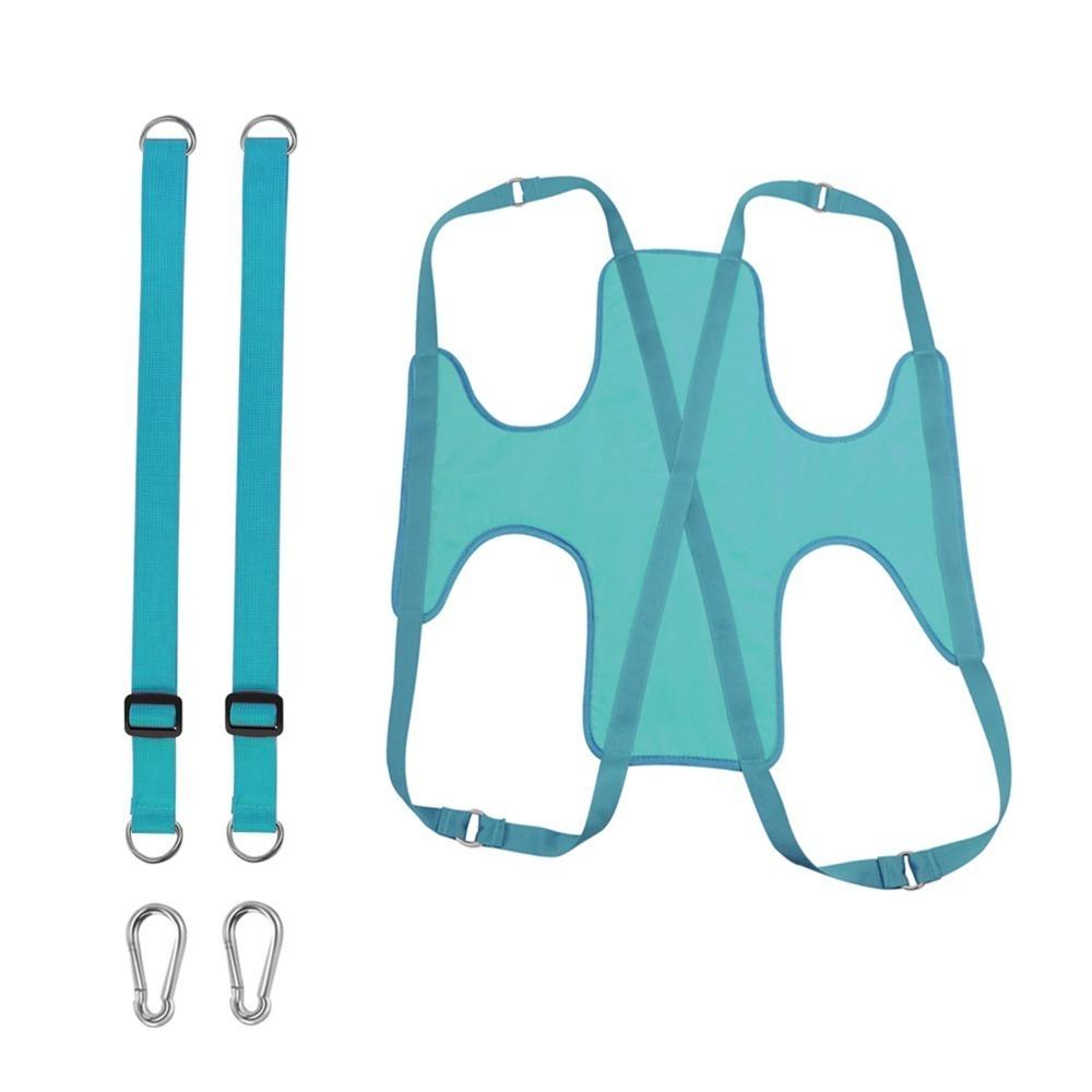 Adjustable Strap Pet Grooming Hammock Blue Tone Pet Care Helper Kit  Claw Trimming Work M