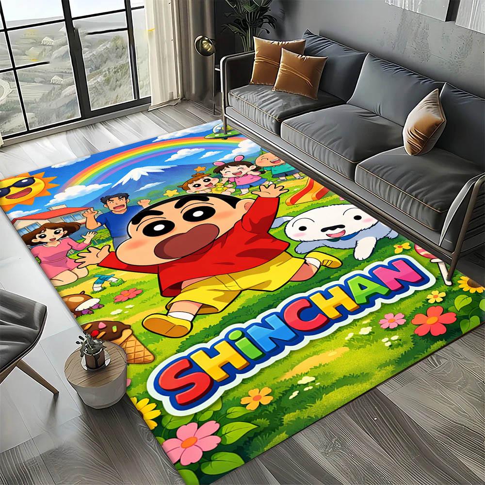 C-Crayon Shin-Chan Cute Cartoon 3D Carpet Rug Art for Room Decor Home Kitchen KidsDoor Gift Kids Area Rug Non-slip Floor Mat