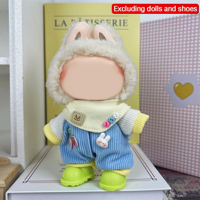 Labubu Clothes Outfit Accessories For 17Cm Vinyl Labubu Plush Doll'S Sports Leisure Suit Plush Toy Clothes Replacement Set