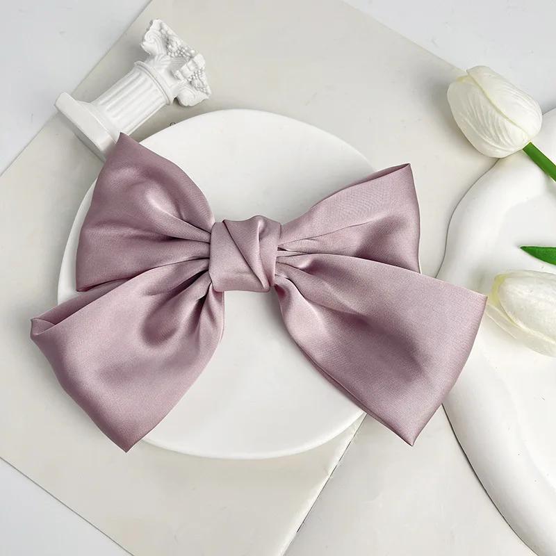 Big Hair Bow Ties Hair Clips Satin Two Layer Butterfly Bow For Women Bowknot Hairpins Trendy Girls Hair Accessories Barrettes