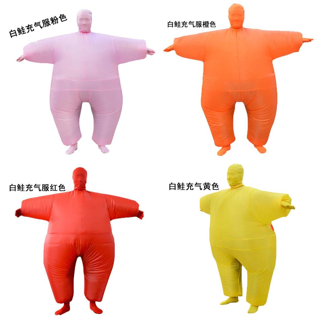 Cosplay Halloween Party Costume Fat Ninja Sumo Costume With Inflatable White Salmon Image