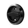 No-Drill Stainless Steel Hidden Door Pull Handle with Lock - Invisible Round Sliding Ring for TV Background Wall