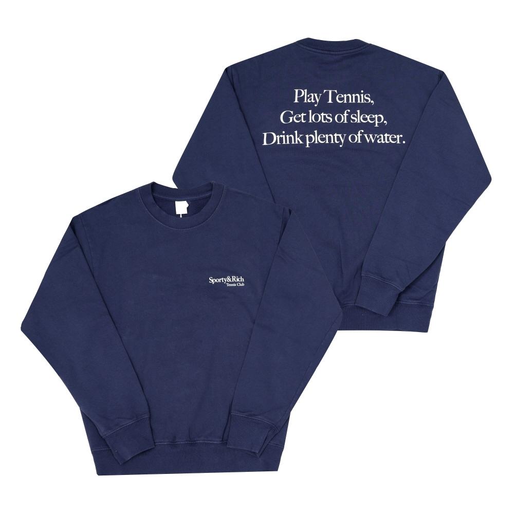 Sporty   Rich Unisex Sweatshirt Play Tennis Dark Navy St071621425bl106 ST071621425BL106 DARK NAVY (L)