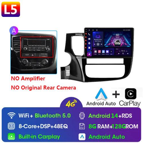 Android 14 For Mitsubishi Outlander 3 GF0W GG0W 2012-2018 Stereo Car Radio Multimedia Video Player GPS AI Voice CarPlay
