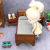 Puppenhaus Miniatur Einzelbett Maßstab 1/12 Viktorianisch Vintage Möbel Bett für 15cm Puppen Schlafzimmer Szene Ausstellung