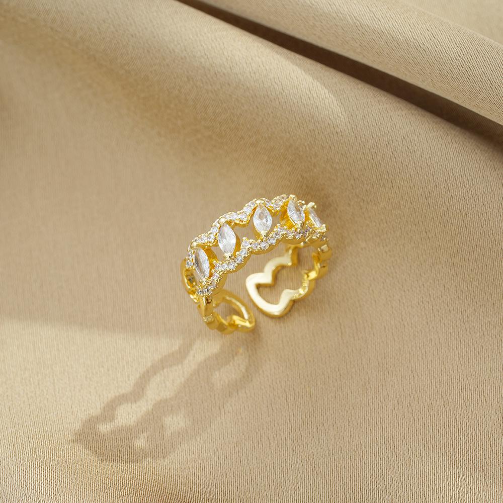 

Zircon Open Ring: Stylish Non-Fading Fashion Jewelry for Women