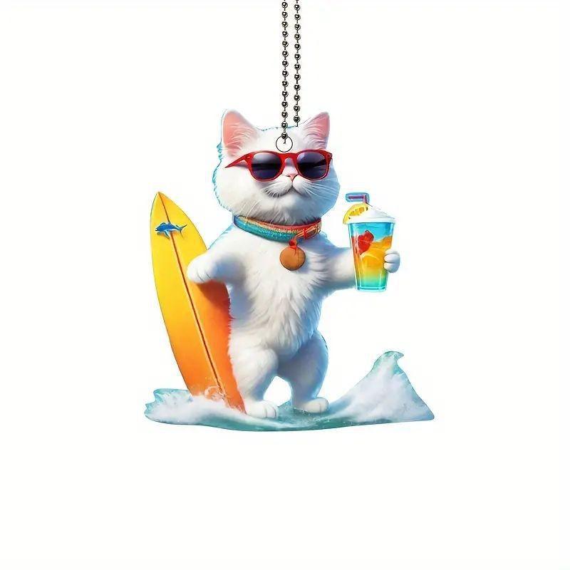 

Whimsical Cartoon Dog Scooter Acrylic Ornament Perfect For Christmas And Car Hanging