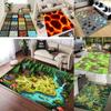 Cartoon Pixel Bauernhof Boden Teppich Cartoon Pixel Muster Bodenmatte für Spielzimmer Männerhöhle Schlafzimmer Nachttisch Teppich Kinder Spielbereich Teppich