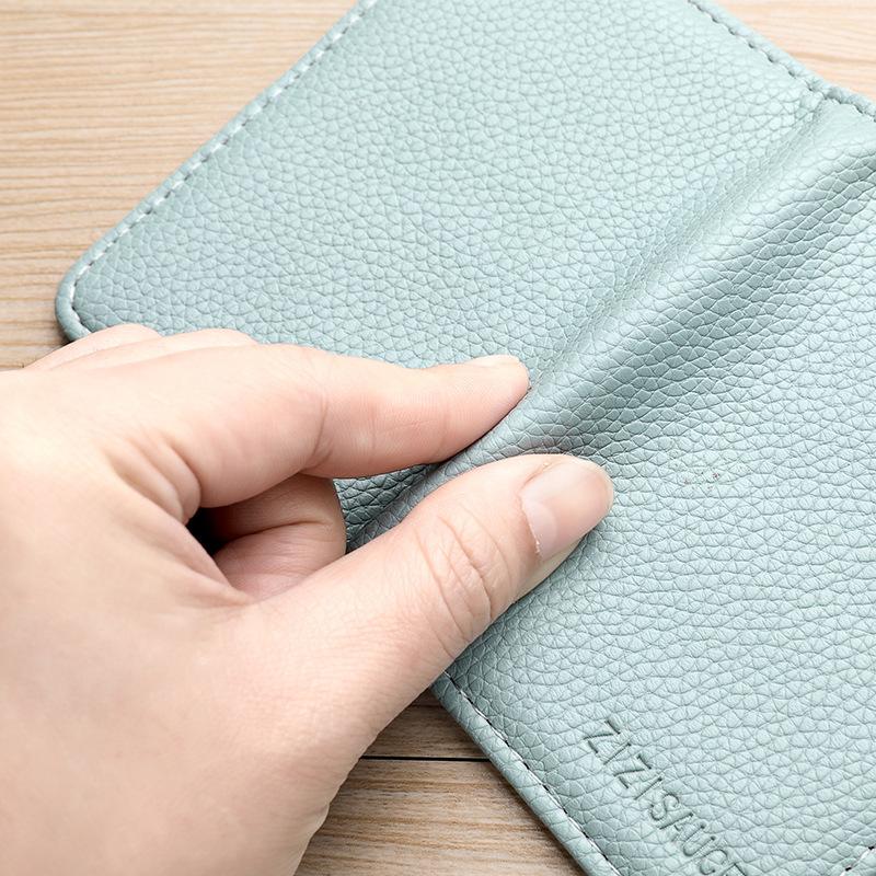 Multi-card Slot Solid Color Portable PU Leather Card Case Universal Bank Credit Card ID Bus Card Holder Travel Organizer Wallets