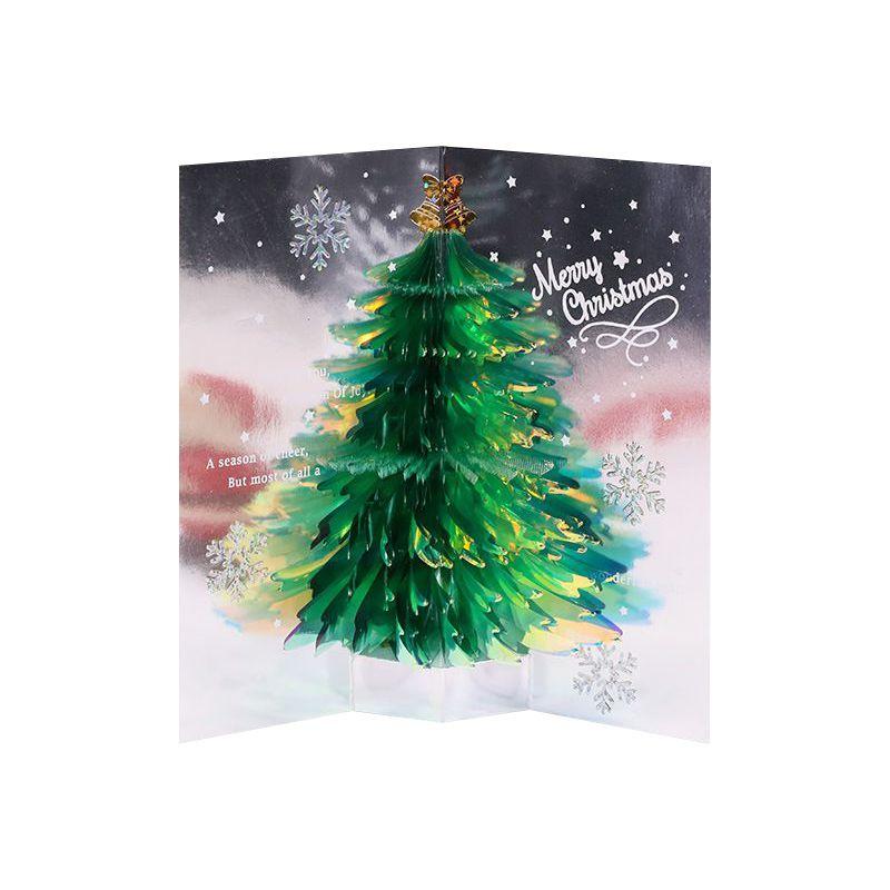 Up Pop 3d Christmas Card Santa Greeting Invitations Xmas Postcard Gift Children