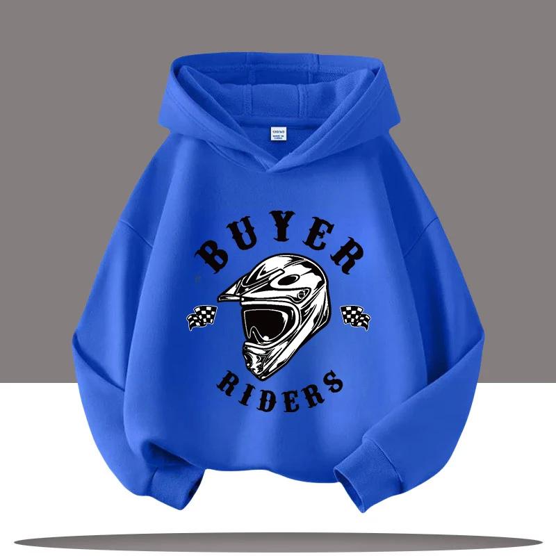 Hip-hop Style Boys' Sport Shirt Retro Car Kids Hooded Sweatshirt, Cartoon Print Girls Casual Top Fall Winter Clothing