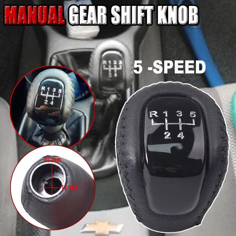 5 Speed Gear Shift Knob For Buick Excelle Lacetti Nubira Daewoo 2008-2012 For Chevrolet Aveo Pomo 2009-13 Manual Selector Handle