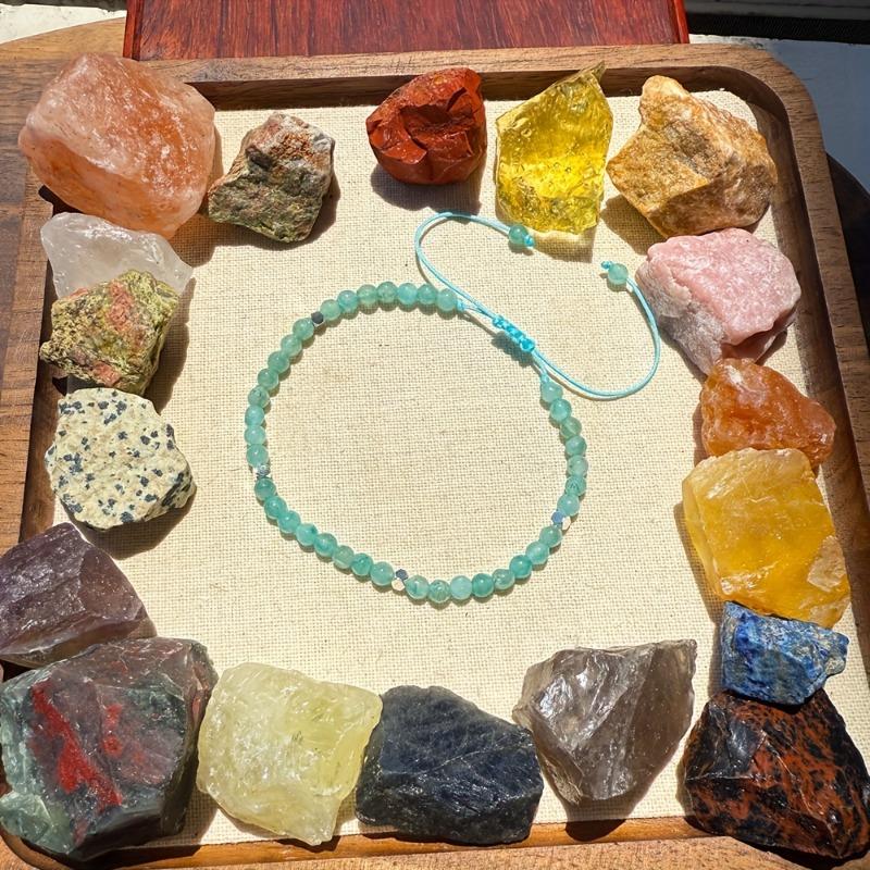Natural Apatite Bracelet for Anxiety Relief - Green Crystal Exquisite Woven Bracelet, Green Apatite Bracelet for Women