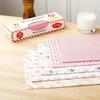 Polystyrene Food Wrappers Printed Absorbent Baking Paper Dessert And Snack Tray Liners