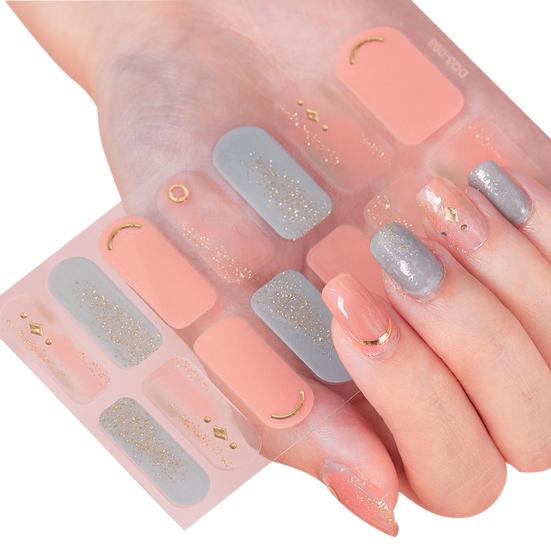 1 Set Nail Sticker Removable Ultra-Thin Non-Irritation Bubble Free Exquisite Pattern Decorative Resin Ink Nail Sticker