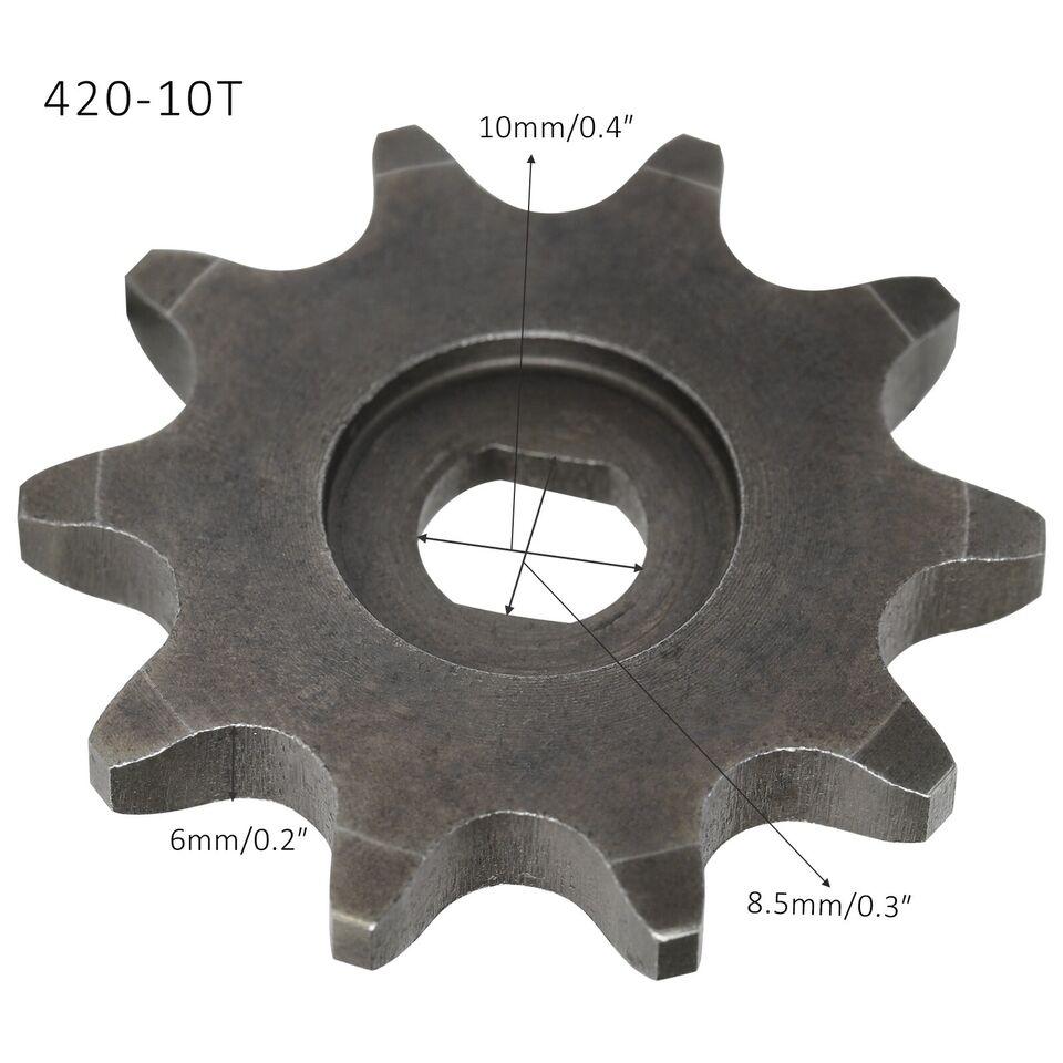 10 Teeth Motor Gear Sprocket for 420 Chain Electric Scooter Sprocket ATV Go Kart