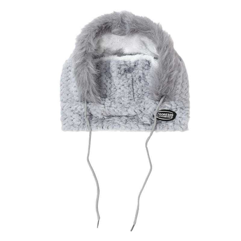 

Унисекс Ветрозащитные Зимние Шапки-Бини Флис Шарф Уличный Теплый Зимний Балаклава с Капюшоном Пуловер Вязаная Шапка One Size серый