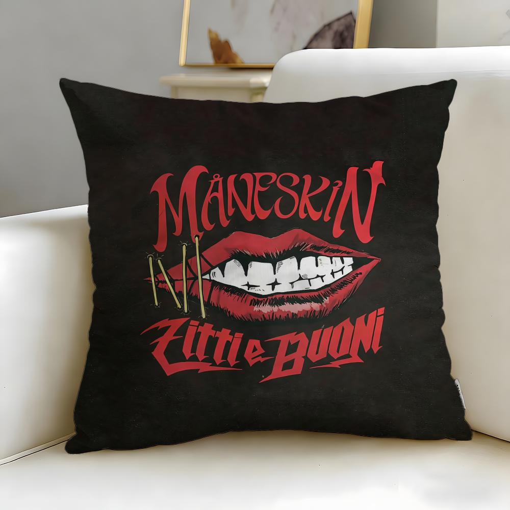 Beliebte Band Maneskin Kissenbezug Weich Leicht zu Waschen Kissenhülle Vielseitig für Sofa Bett Reise und Büro