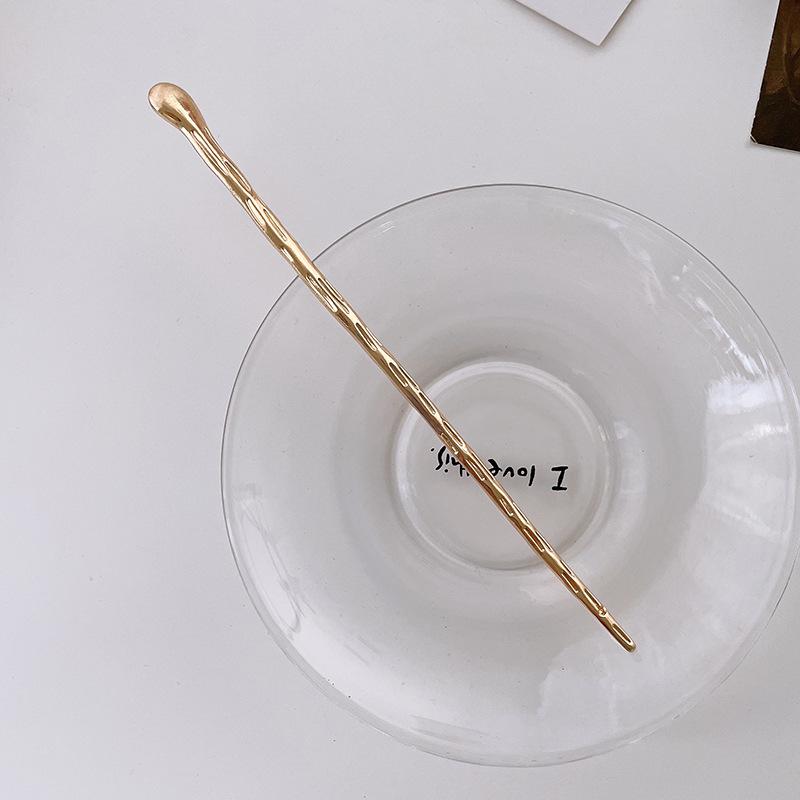 Japan Hair Stick Women Hair Clips Simple Metal Corrugated Non-slip Solid Color Hair Sticks Girls Hairclip Hair Accessories New