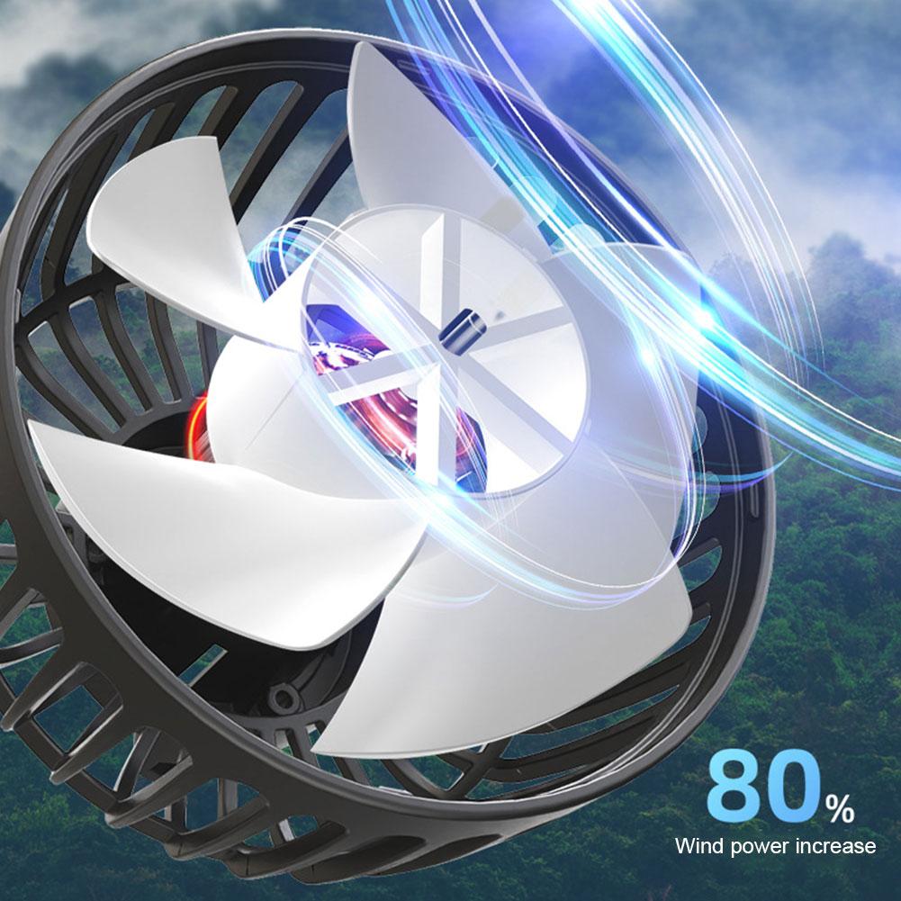 USB 5V Auto Ventilation Fan Dual Head Car Suction Cup Fan 360 Degree Rotation Adjustable 3 Speeds for Dashboard RV Truck
