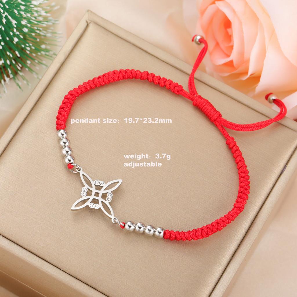 Náramky s kouzelným uzlem pro ženy nudo de bruja Nerezová ocel Amulet čarodějnictví Šťastné náramky Šperky lucky bhudda