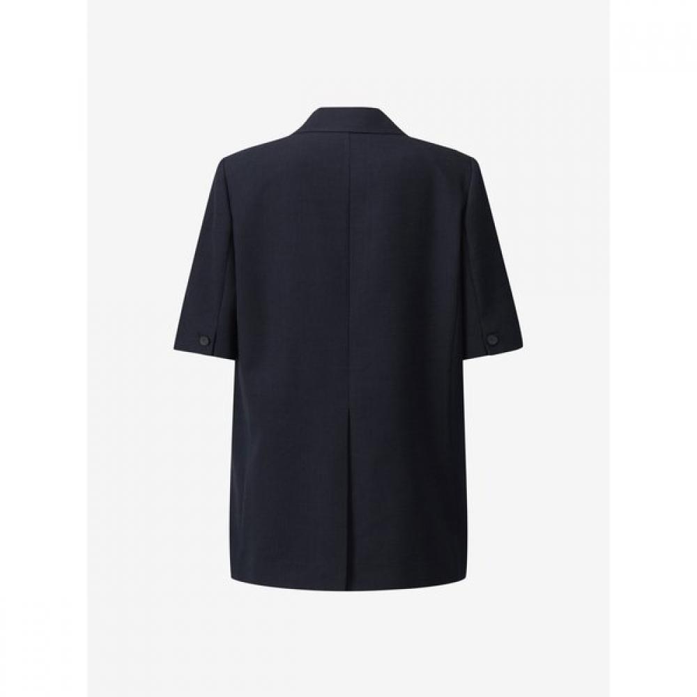 Cc Collect Linen Blend Half Sleeve Single Jacket C252msf136