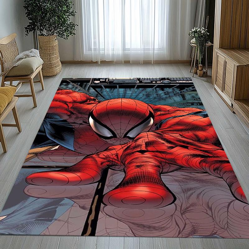 

Marvel Avengers Spider Man Cartoon Living Room Non-Slip Area Rug Soft Carpet for Bedroom Kids Playroom Sofa,Home Decor Doormat 40x60cm