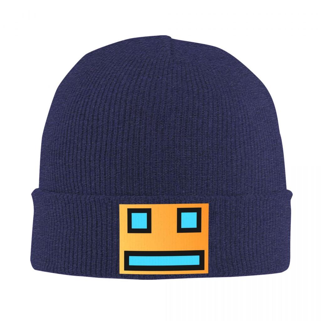 Geometry Cube Gaming Dash Warm Knitted Cap Winter Knit Bonnet Hat Skullies Beanies Hip Hop Caps for Unisex