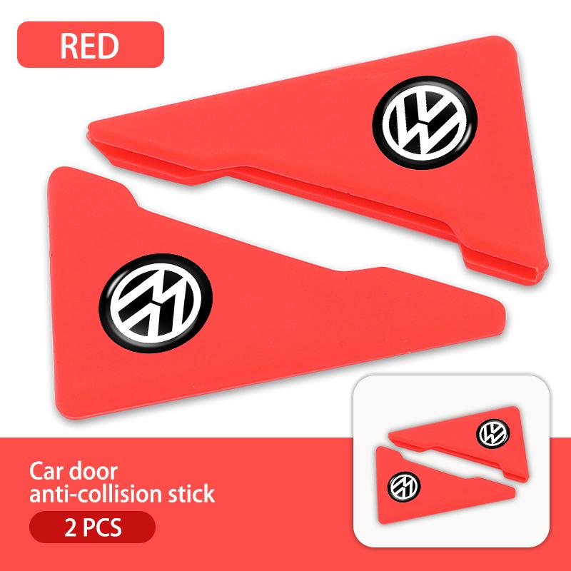 Valve Stems Caps Car Door Scratch Protector Silicone Anti-collision Covers For Volkswagen VW Passat Golf 4 5 6 Tiguan Polo Sciro zg2