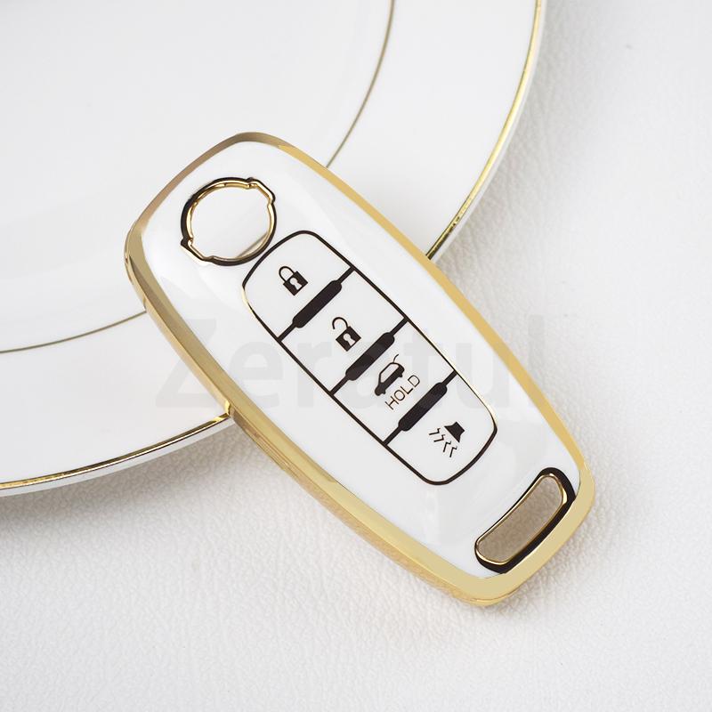 4/5 Buttons Auto Shell Fob Holder For Nissan X-Trail T33 Kicks Qashqai J12 Juke Teana Altima Ariya Tpu Car Key Case Cover Bag