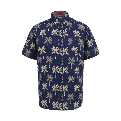 Duke Mens Davey D555 All-Over Print Jacquard Kingsize Shirt