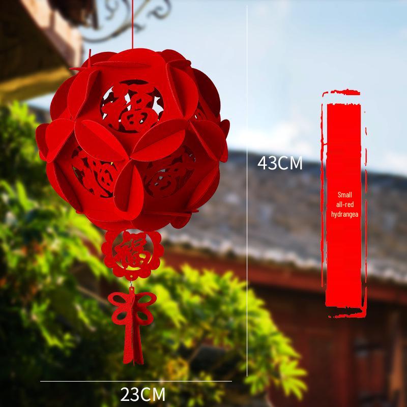 2025 Year of the Snake Red Palace Lantern Ornaments: Chinese New Year Indoor Fu Character Decorations