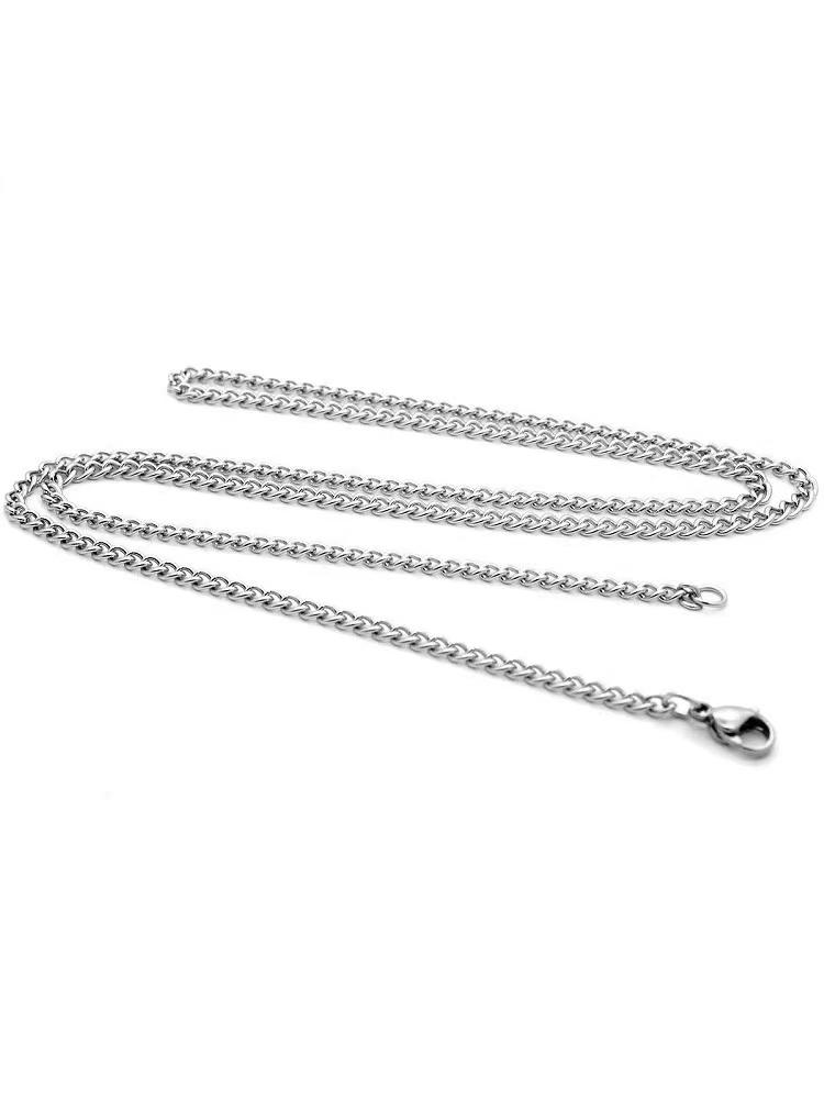 Herren Edelstahl Basis Kette Halskette Titan Stahl Schmuck Cuban Kette Für Frauen